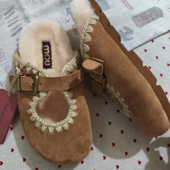 MOU Suede Woven Mule Shoes - Picture 2 of 7